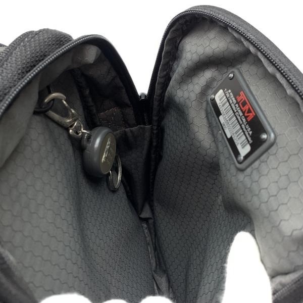 TUMI Camera bag Black Nylon Leather Men Shoulder bag