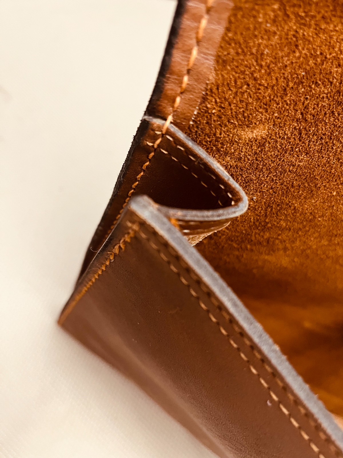 SCHLESINGER BROS. Thick Rustic Belting Leather Briefcase / Attaché / Portfolio