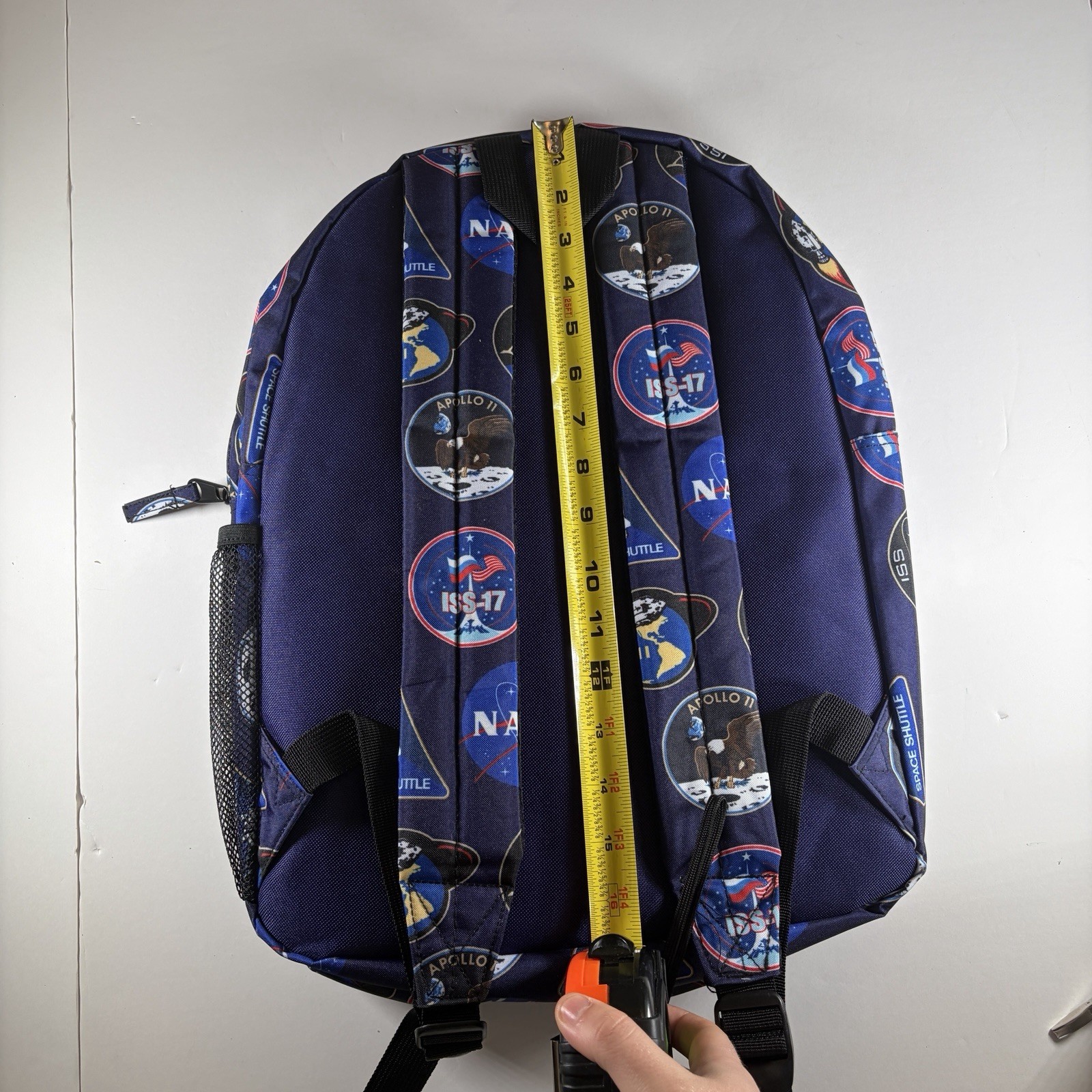NASA Graphic Backpack Navy Blue All Over Print Space Mission Bookbag