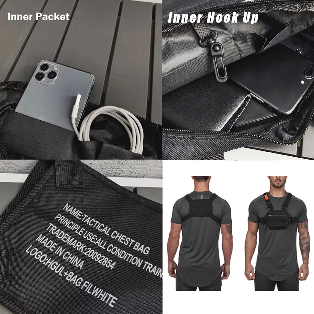Tactical Combat Chest Rig Bag Front Pouch Recon Kit Pack Sport Protective Vest