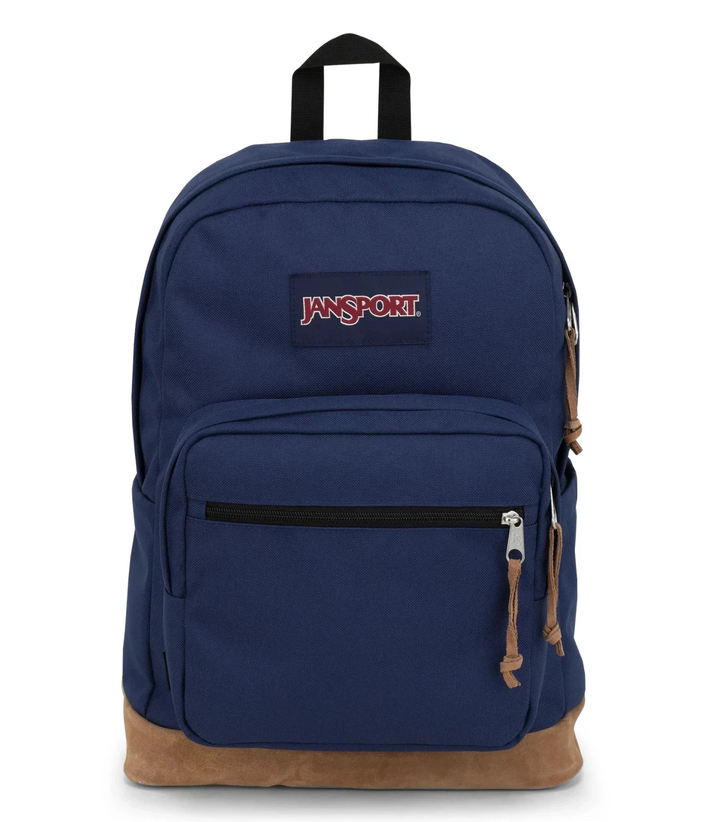 Jansport Right Pack backpack Suede leather bottom 17.5″ x 12.5″ x 5.5″ Navy New