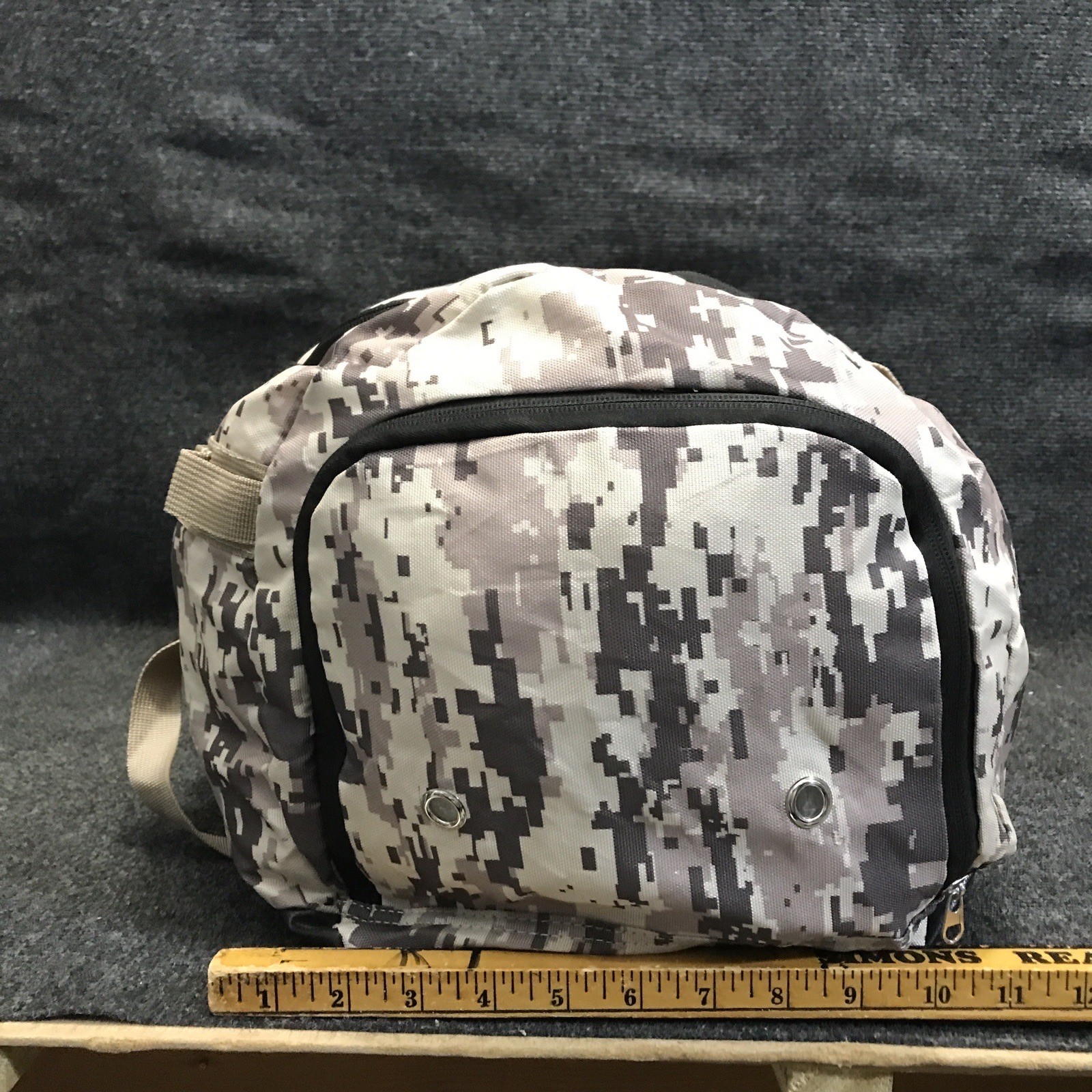 ScarletSkye Medium Size Camp 2 Pocket Digital Camo Duffle Bag w/ Molle Webbing