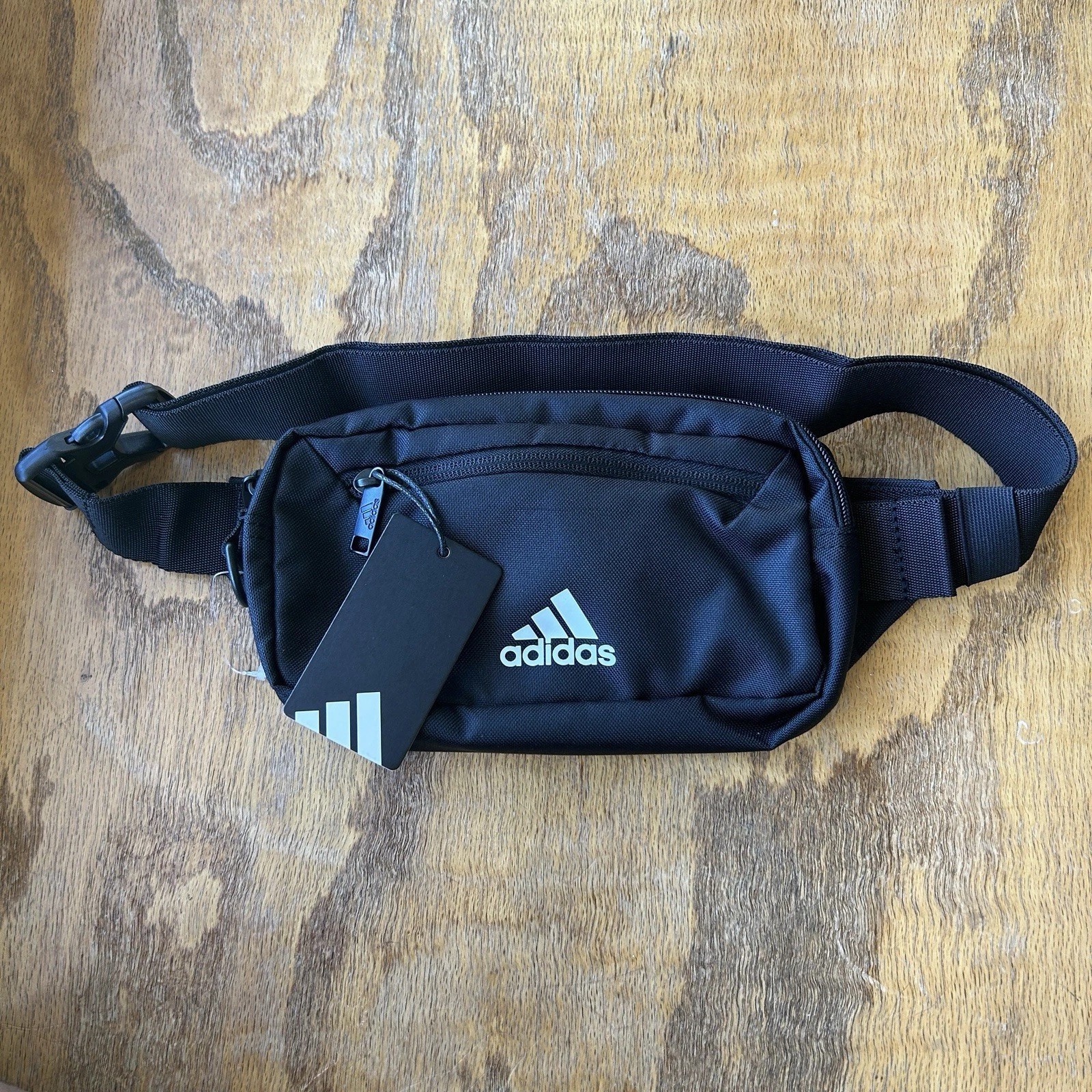 Adidas Unisex Must Have 2 Fanny Pack Waist Belt Crossbody Travel Bag Black NEW
