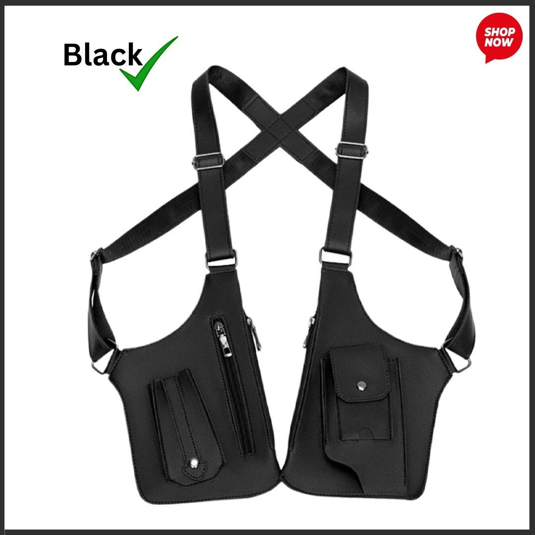 Adjustable Anti-Theft Underarm Shoulder Bag PU Leather Wallet Holster Bag Travel