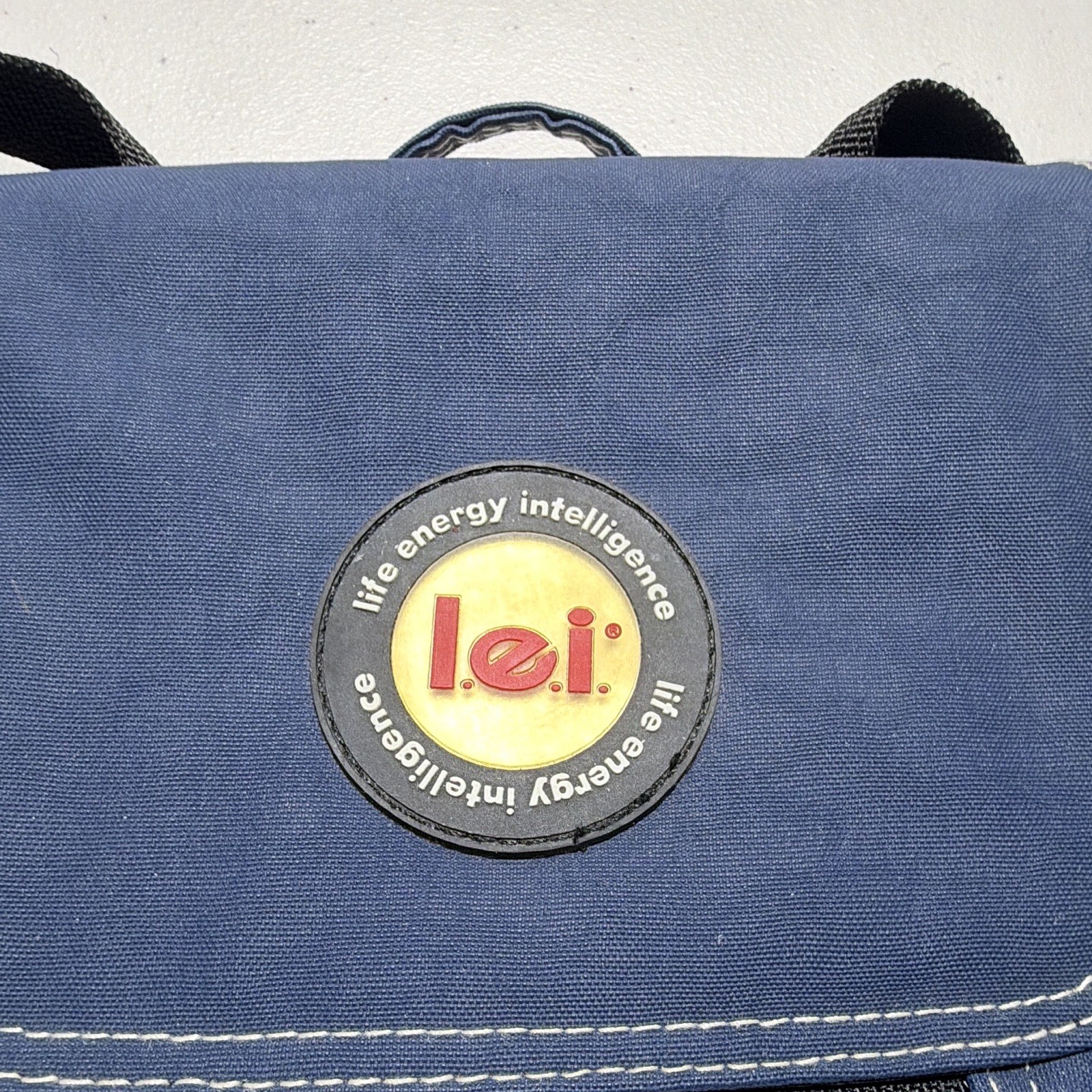 lei Blue/Black Backpack Zip Closure Adjustable Strap Pockets Unisex Travel