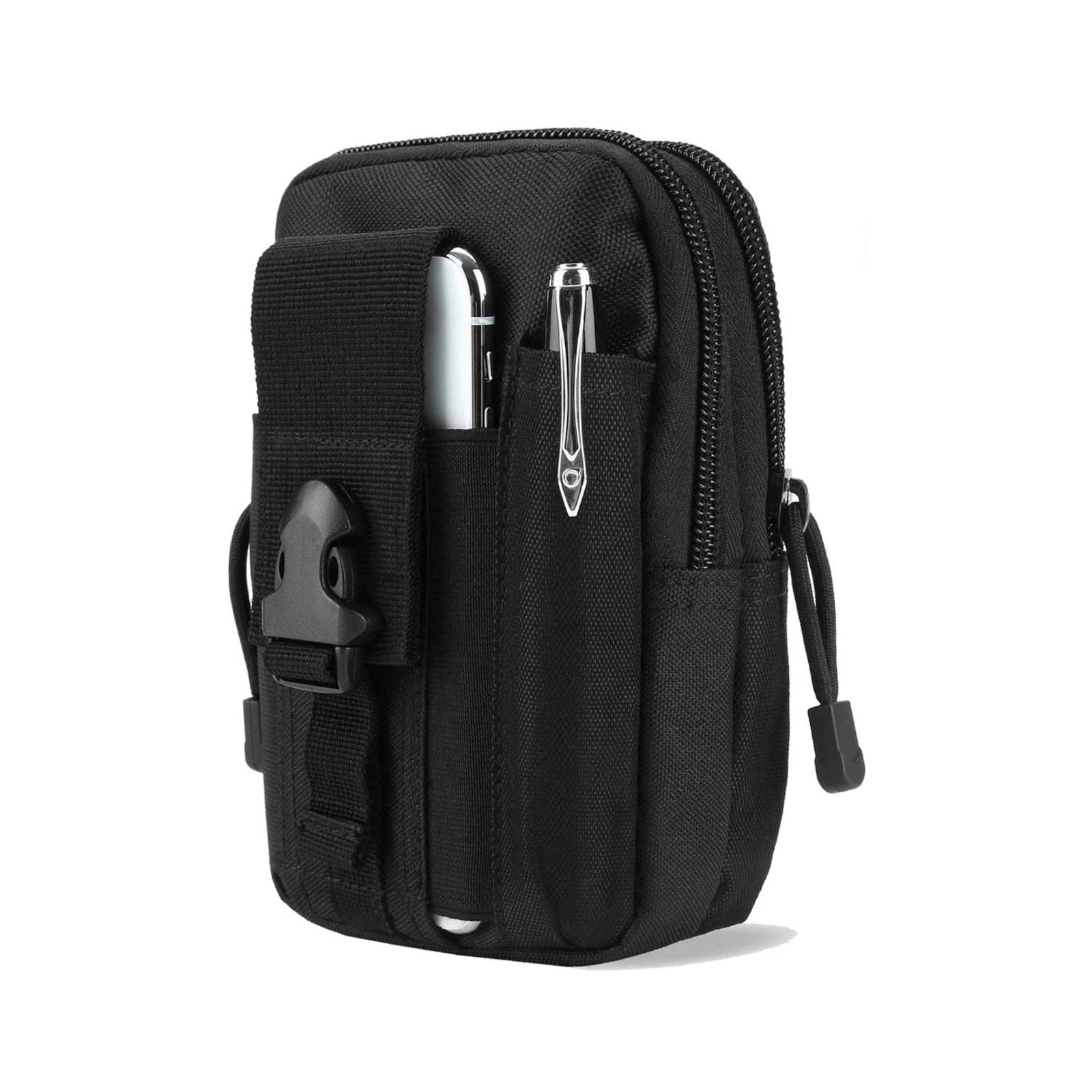 Tactical MOLLE Military Pouch Waist Bag for Hiking, Running & Outdoor Activities