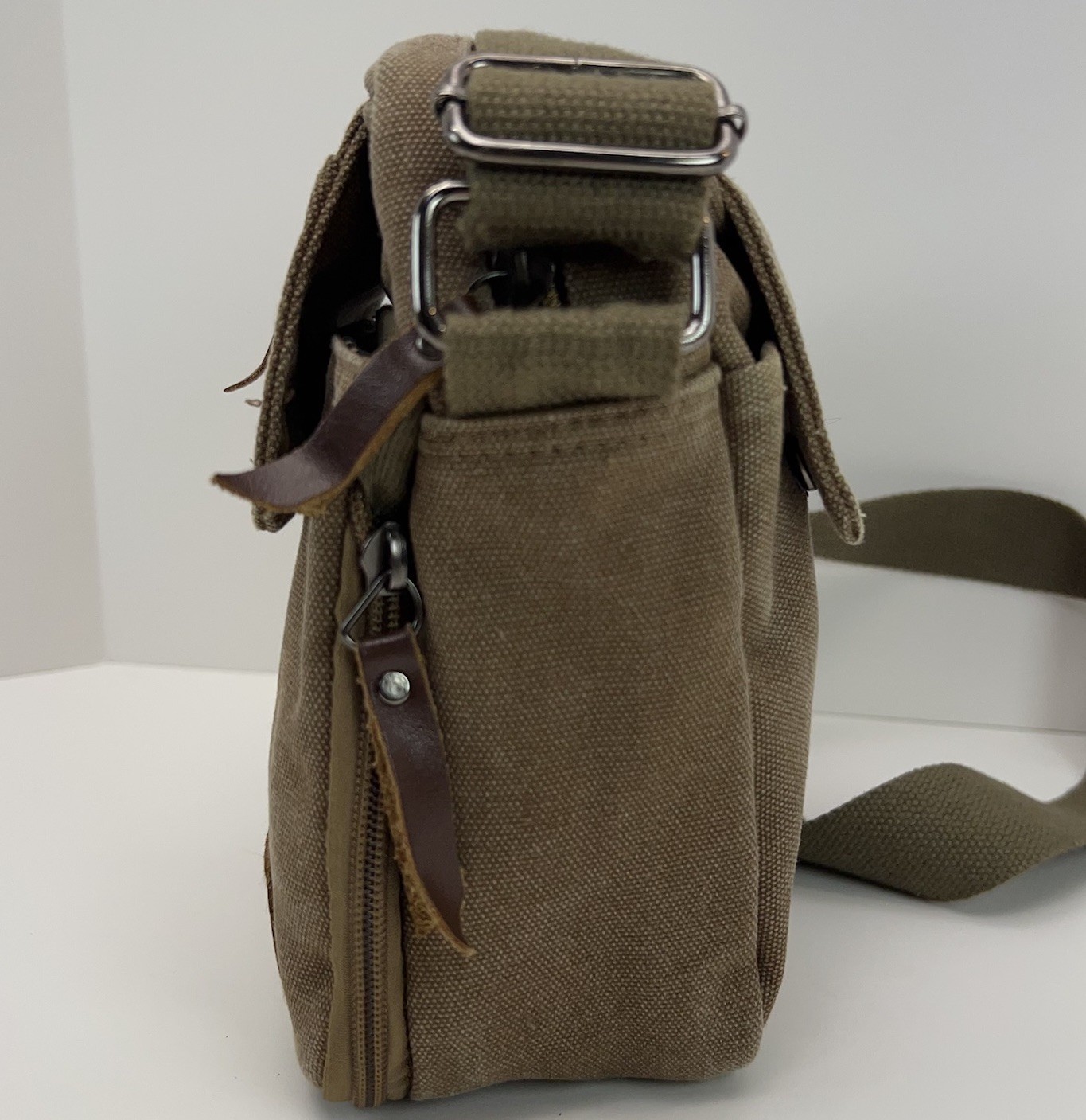 CANVAS Crossbody Multi Pockets Zip Messenger Bag Organizer Hike Travel Outdoors