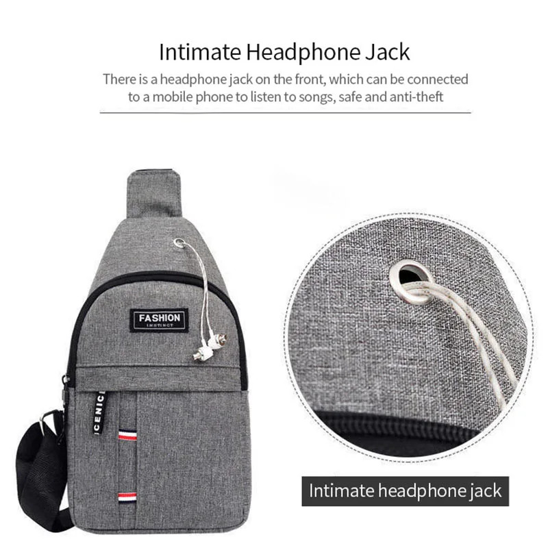 Men’s Waterproof Crossbody Sling Bag Chest Pack For Travel Hiking Cycling