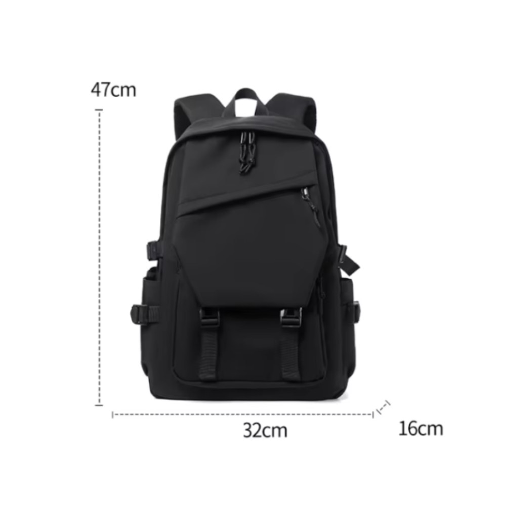 Solid Color Travel Backpack Large Capacity School Work Commuter Daypack