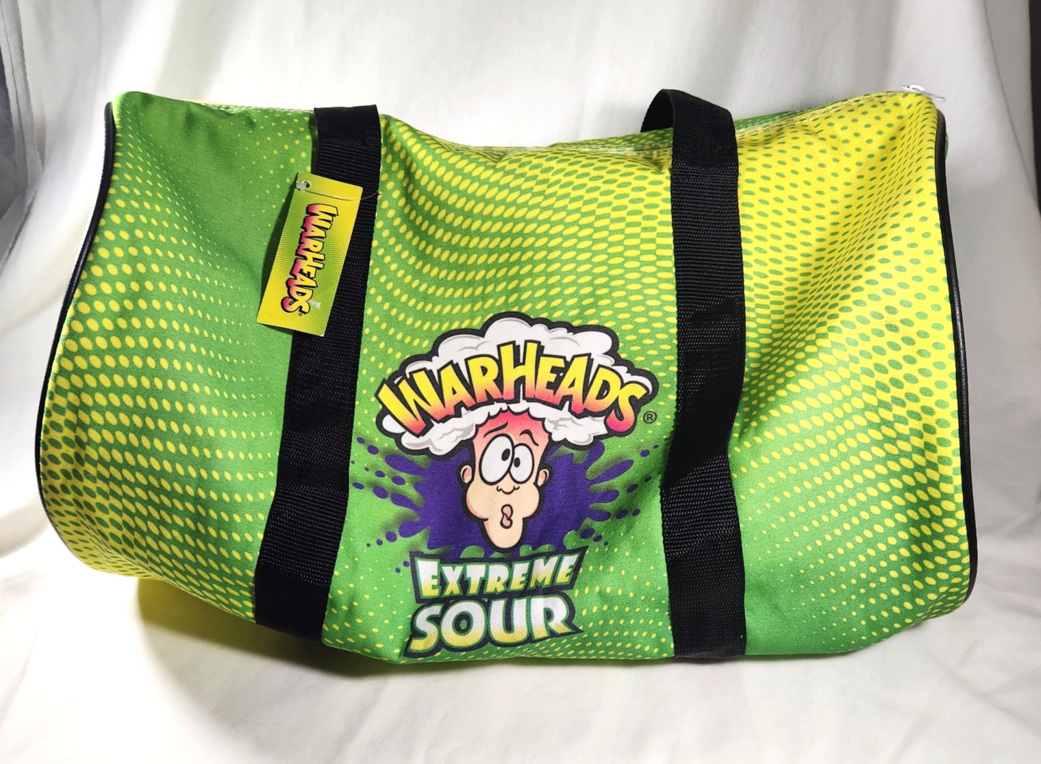 RARE NEW With Tag Warheads Extreme Sour Large Duffle Bag Size 20 In. x 12 In.