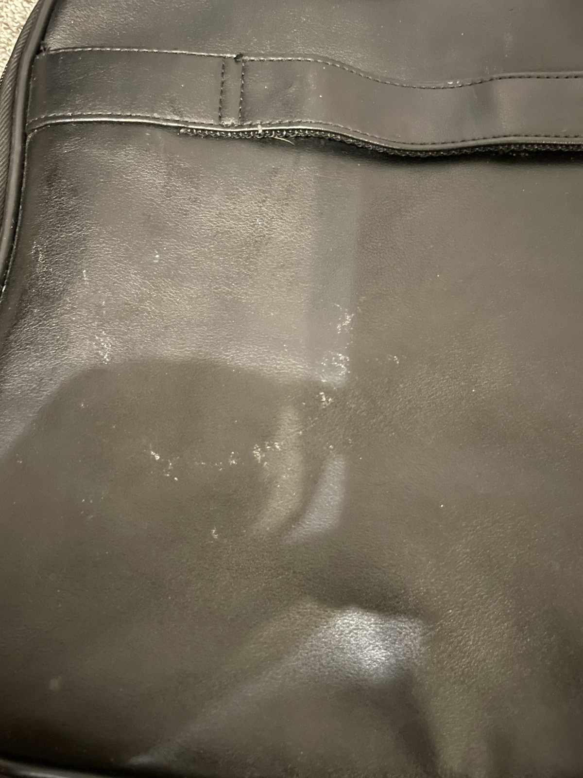 Samsonite Leather Briefcase Shoulder Bag Black 15 In Used Large Dividers Zipper