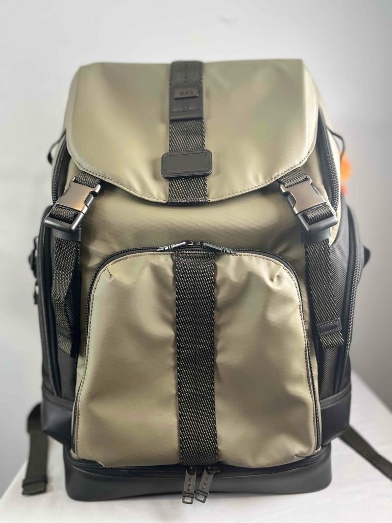 NWT TUMI Carlisle Military Inspired 20″ Flap Backpack Rucksack in Sage Green