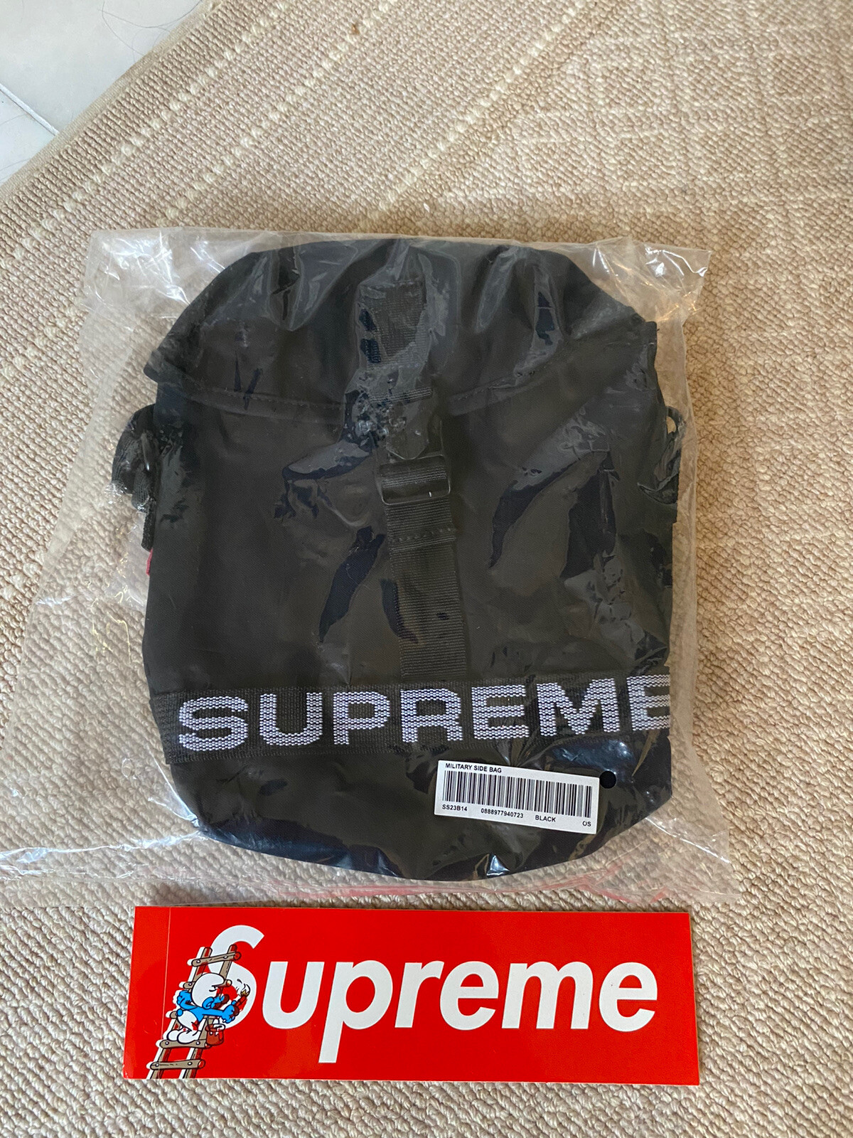 Supreme Field Side Military Bag-Black-SS23, Brand New, 100% Authentic