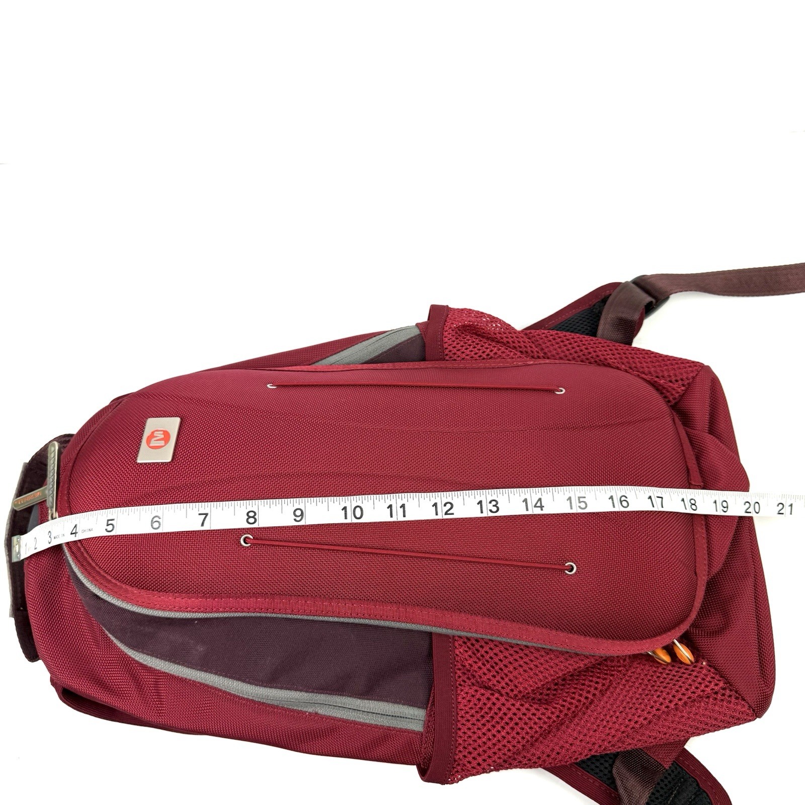 Merrell Backpack Dark Red Canvas Hard Shell Hiking Medium Unisex Outdoor