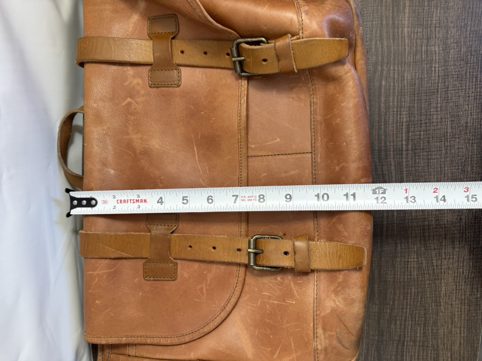 Whipping Post WP Standard Large Leather Messenger Bag Brown Distressed
