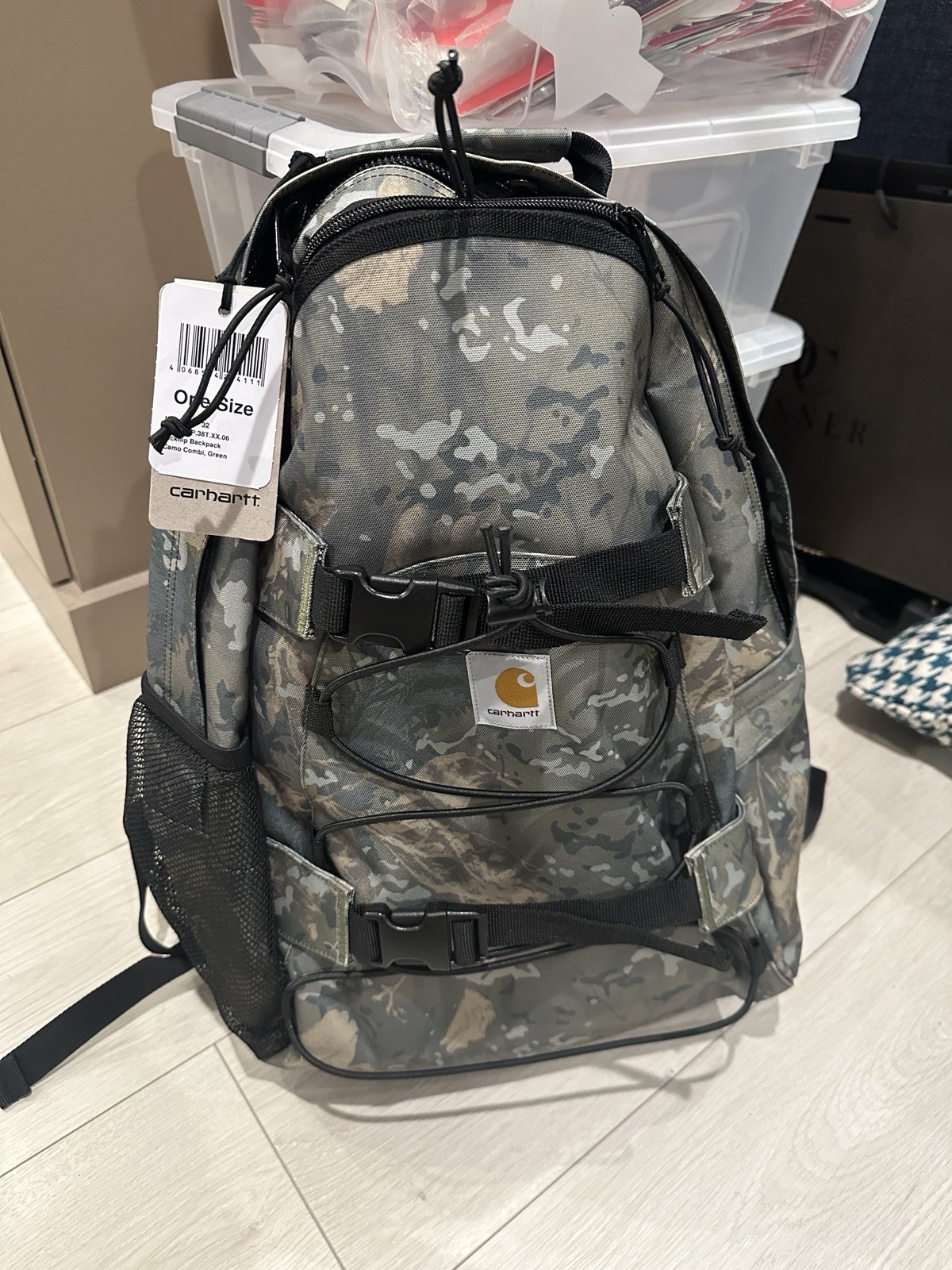 New Carhartt WIP Kickflip BackpackGreen Camo Combi Limited Edition