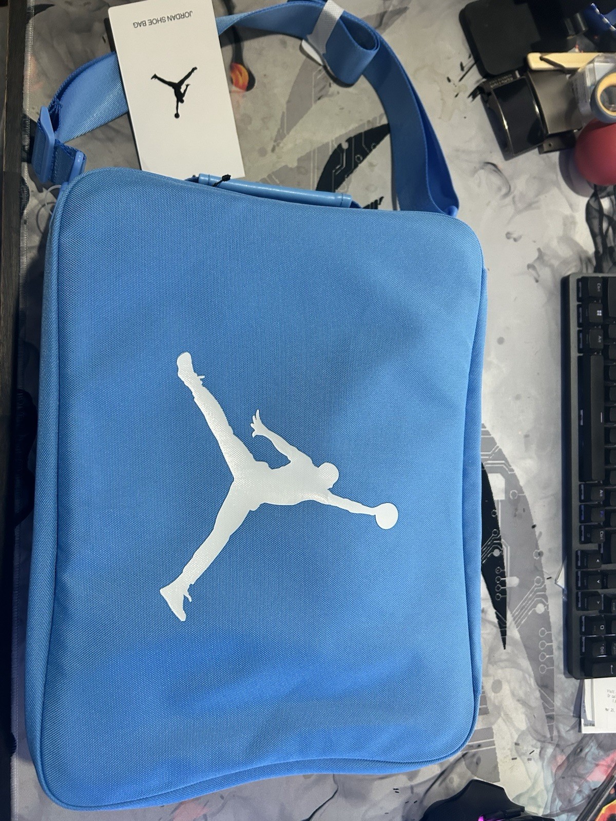 🔥Nike Air Jordan Shoe Bag Box University North Carolina Blue 9A0776 B9F NWT UNC