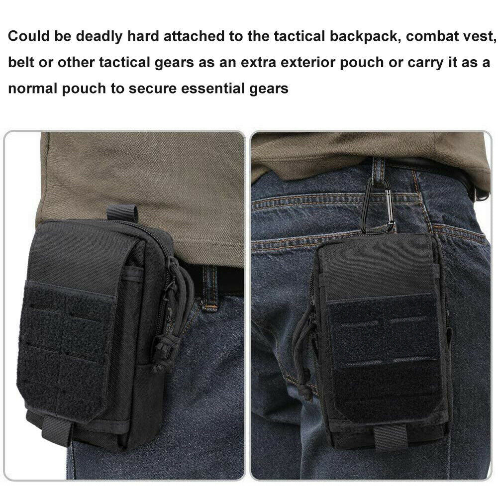 Tactical Molle EDC Pouch Waist Vest Compact Bag Pack Outdoor Mobile Phone Case