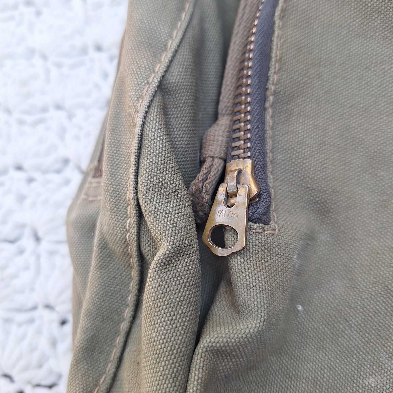 Vtg US Military Olive Drab Canvas Messenger Ammo Shoulder Bag Crossbody Talon