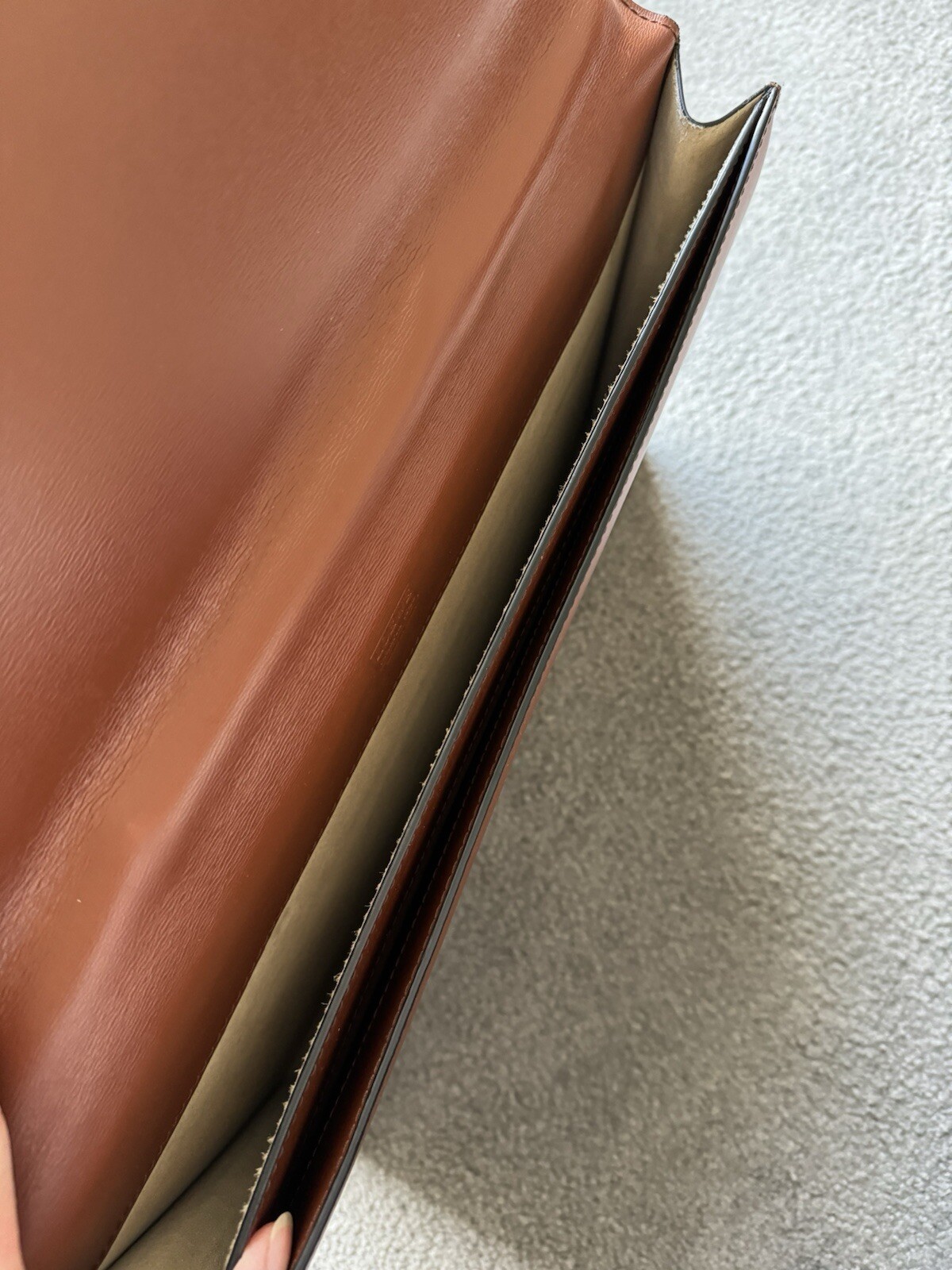 LOEWE Brown Leather Briefcase Document Laptop Bag with Lock & Key Spain