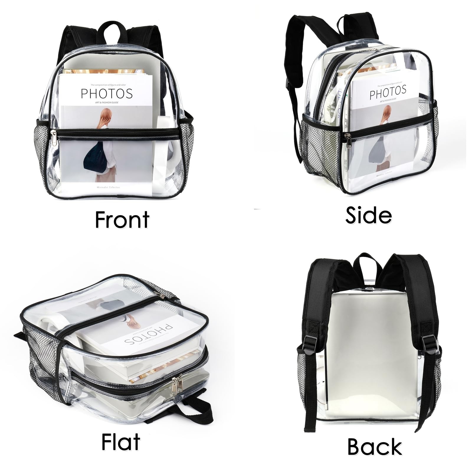 Keepcross Stadium Approved Clear Backpack 12x6x12 – Mini Clear Bag for Stadiu…