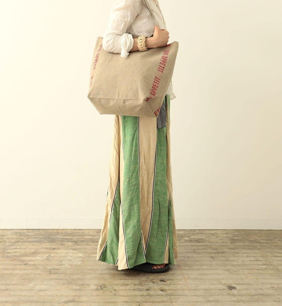 (ASK availability First) BEAMS Charvet Editions / “BON APPETIT” Linen Tote new