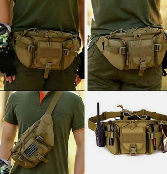 Tactical Utility Waist Pouch Military Camping Hiking Fanny Pack Belt Bag