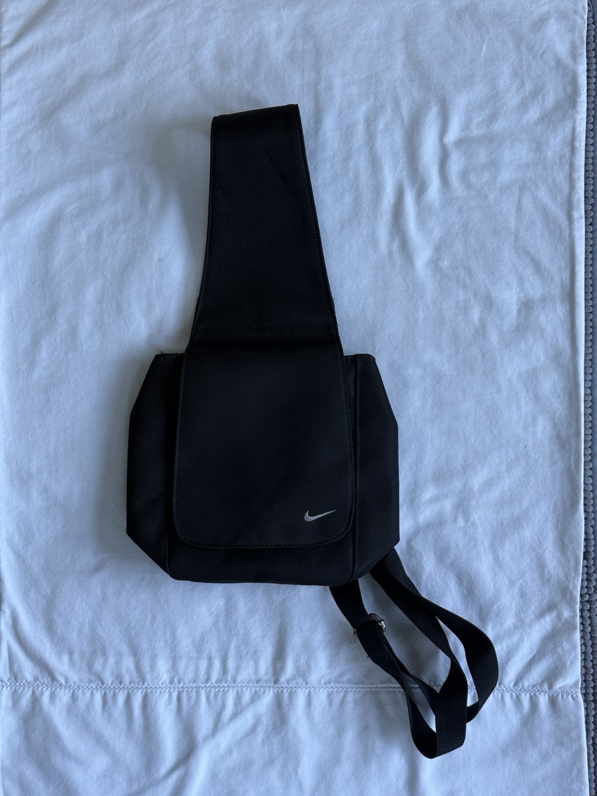 VTG Nike Sling Bag Y2K Deadstock Black Monostrap Crossbody Shoulder Bag NWOT