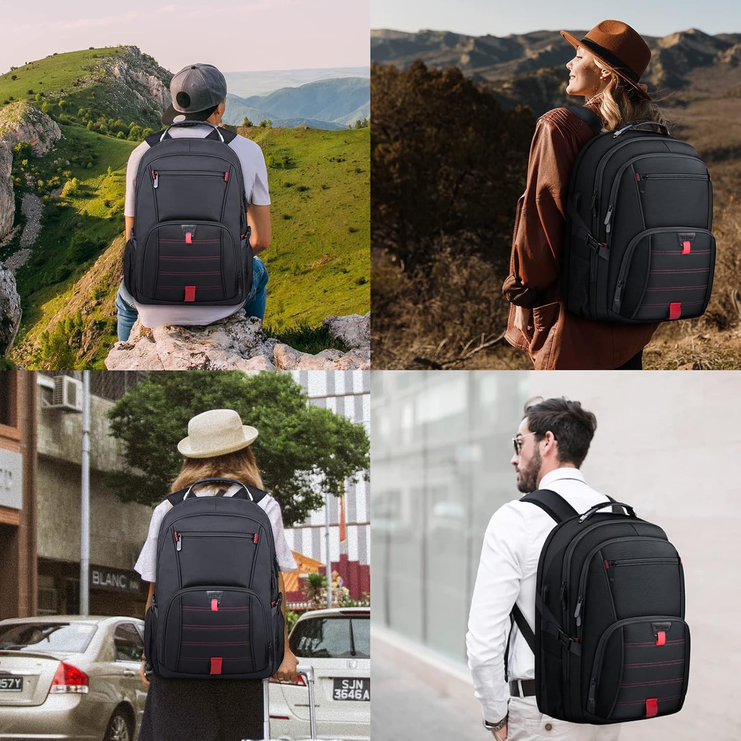 Extra Large Travel Laptop Backpack, 17.3 Inch Carry on Backpack for Men Women