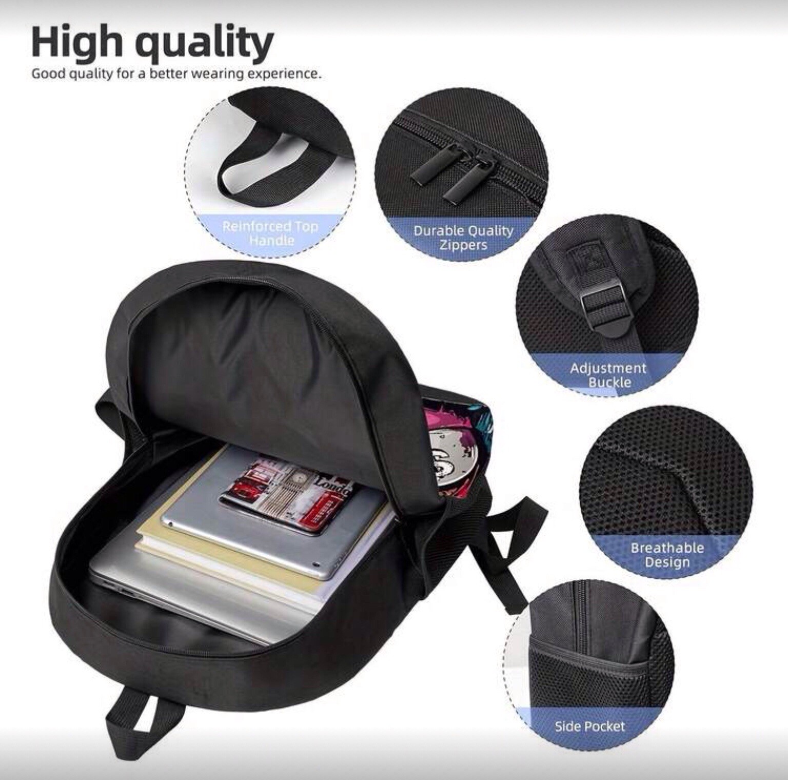 Money Bear Graffiti Backpack