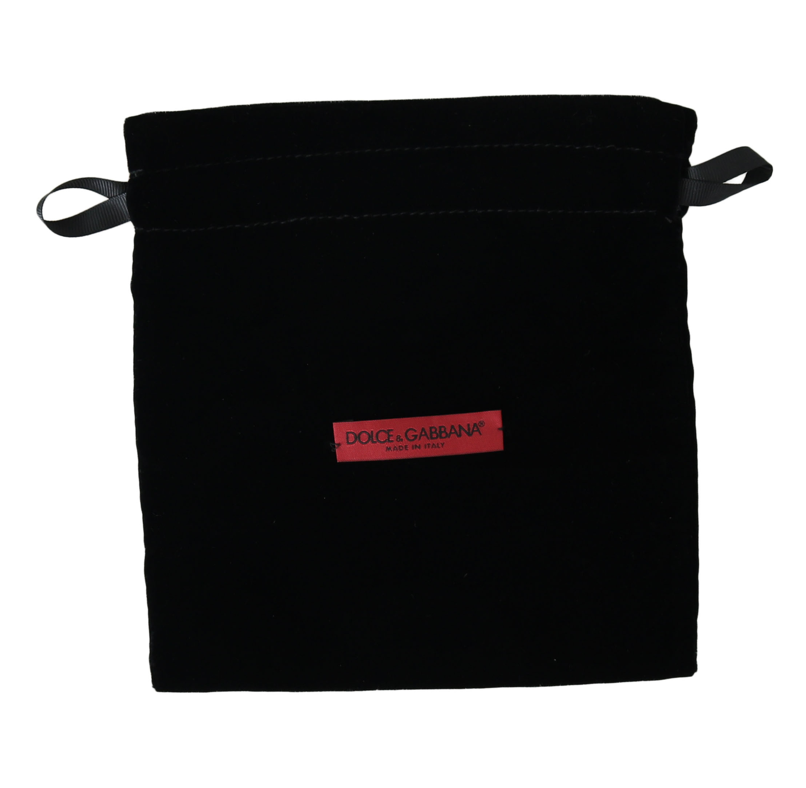 DOLCE & GABBANA Dustbag Cover Bag Cotton Black Drawstring Small 21cm x 20cm