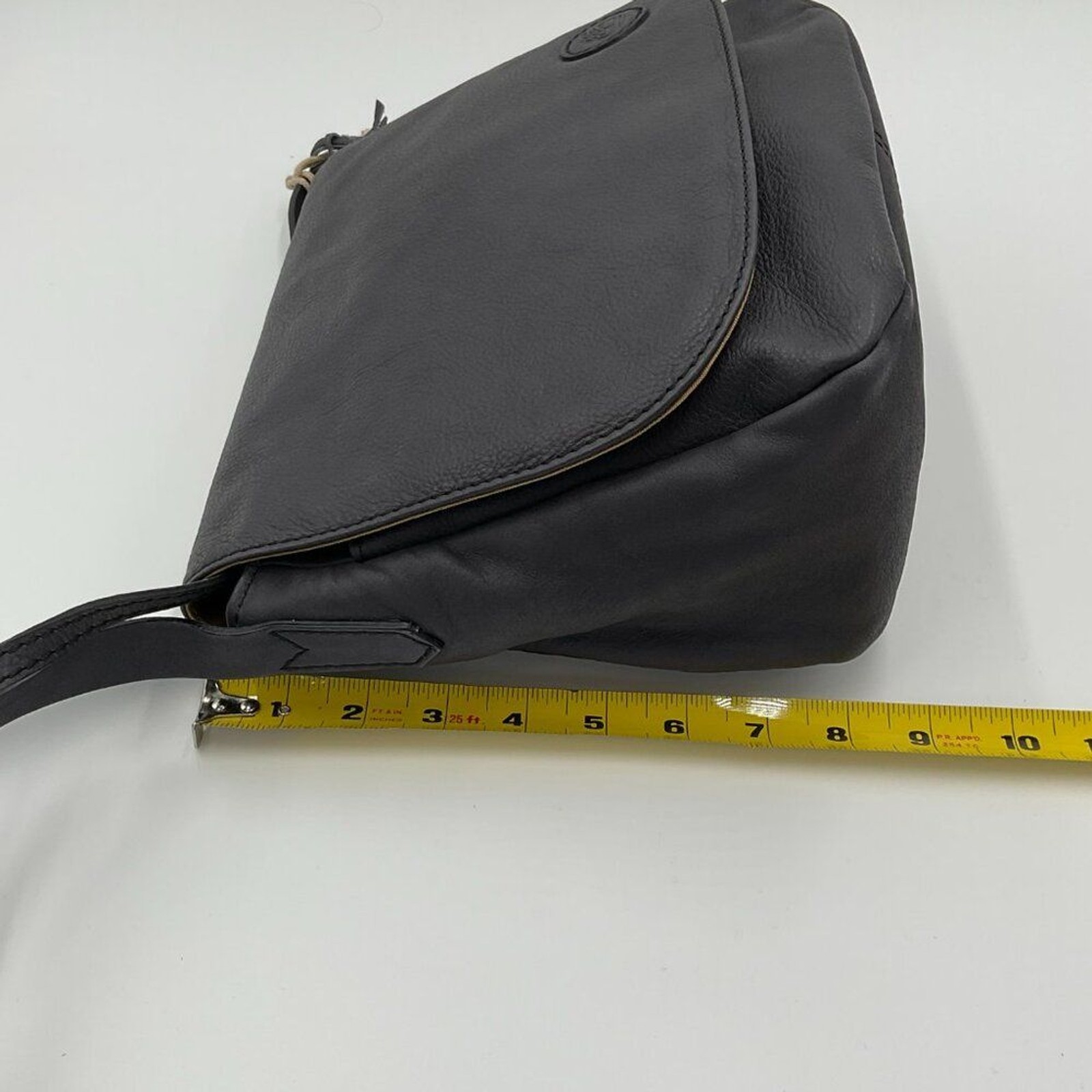 New Timberland Leather Messenger Saddle Bag Black Crossbody Adjustable Strap NWT