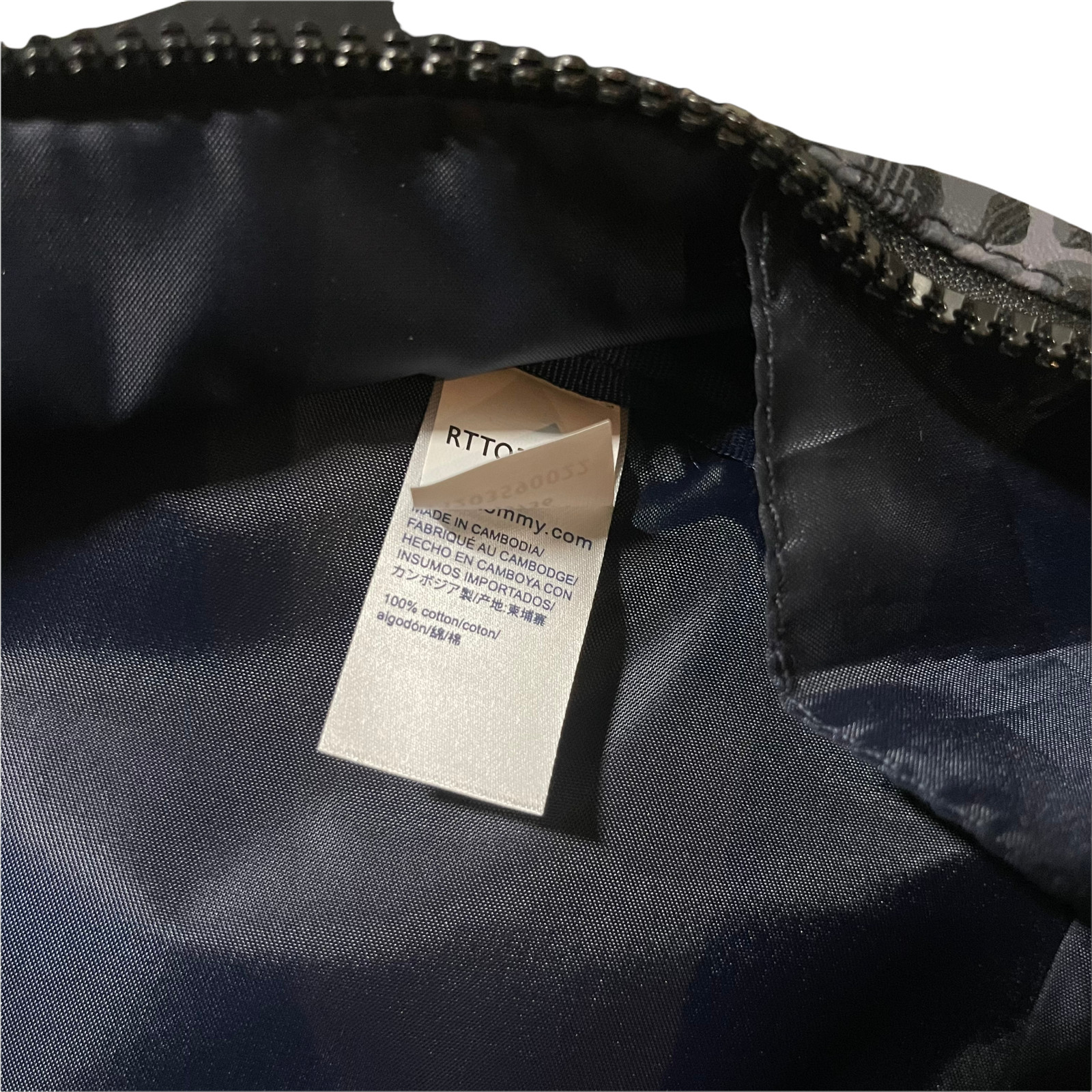 NWT Tommy Hilfiger Mens Logo Backpack Canvas Book Bag School Travel Unisex Black