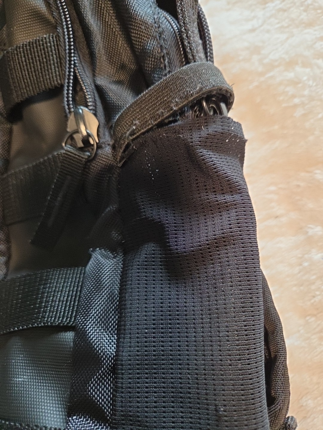 Air Jordan Backpack Large Black See Photos For Wear of Water Bottle Holders