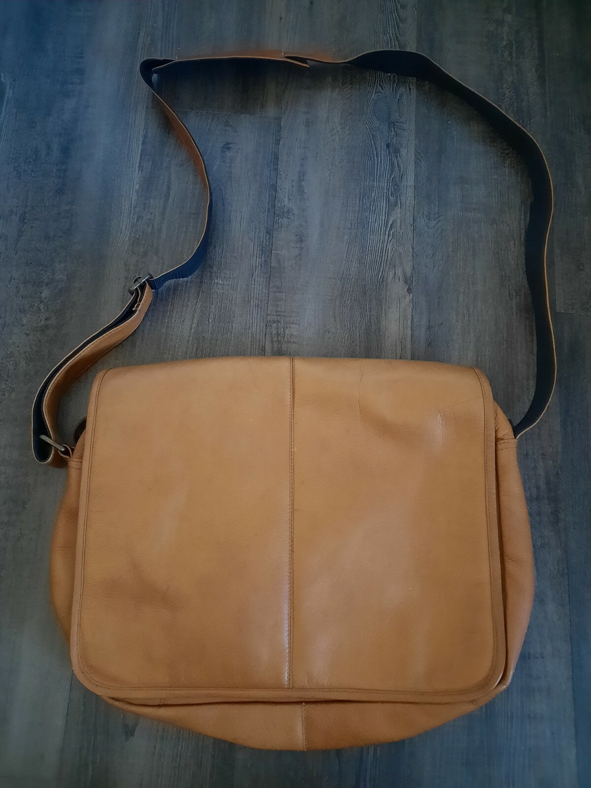 David King Leather Briefcase Messenger bag
