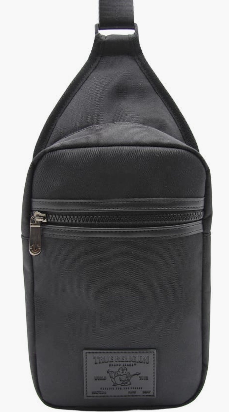 True Religion Black Unisex Buddha Patch YETA 2.0 Crossbody Bag TR104144 New