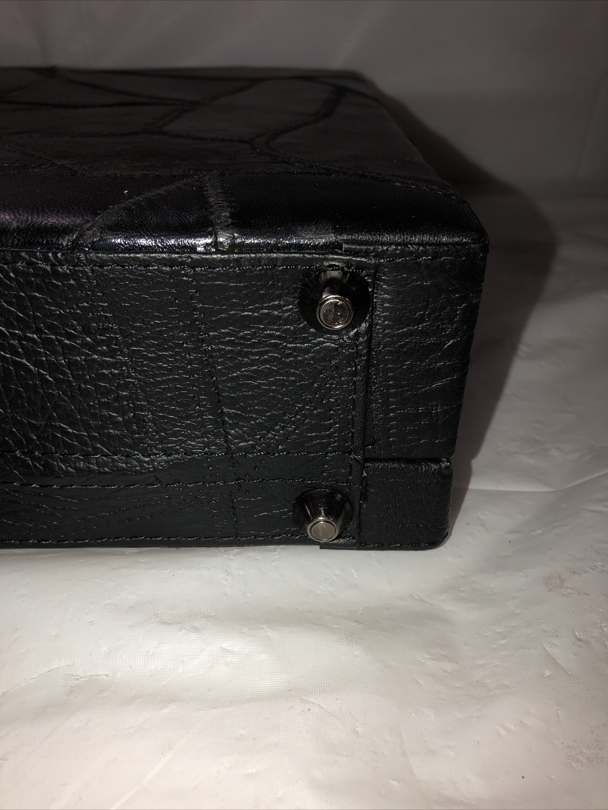 Black Briefcase Designer W/ Locks 12.5×17.5” Attaché Working Unused