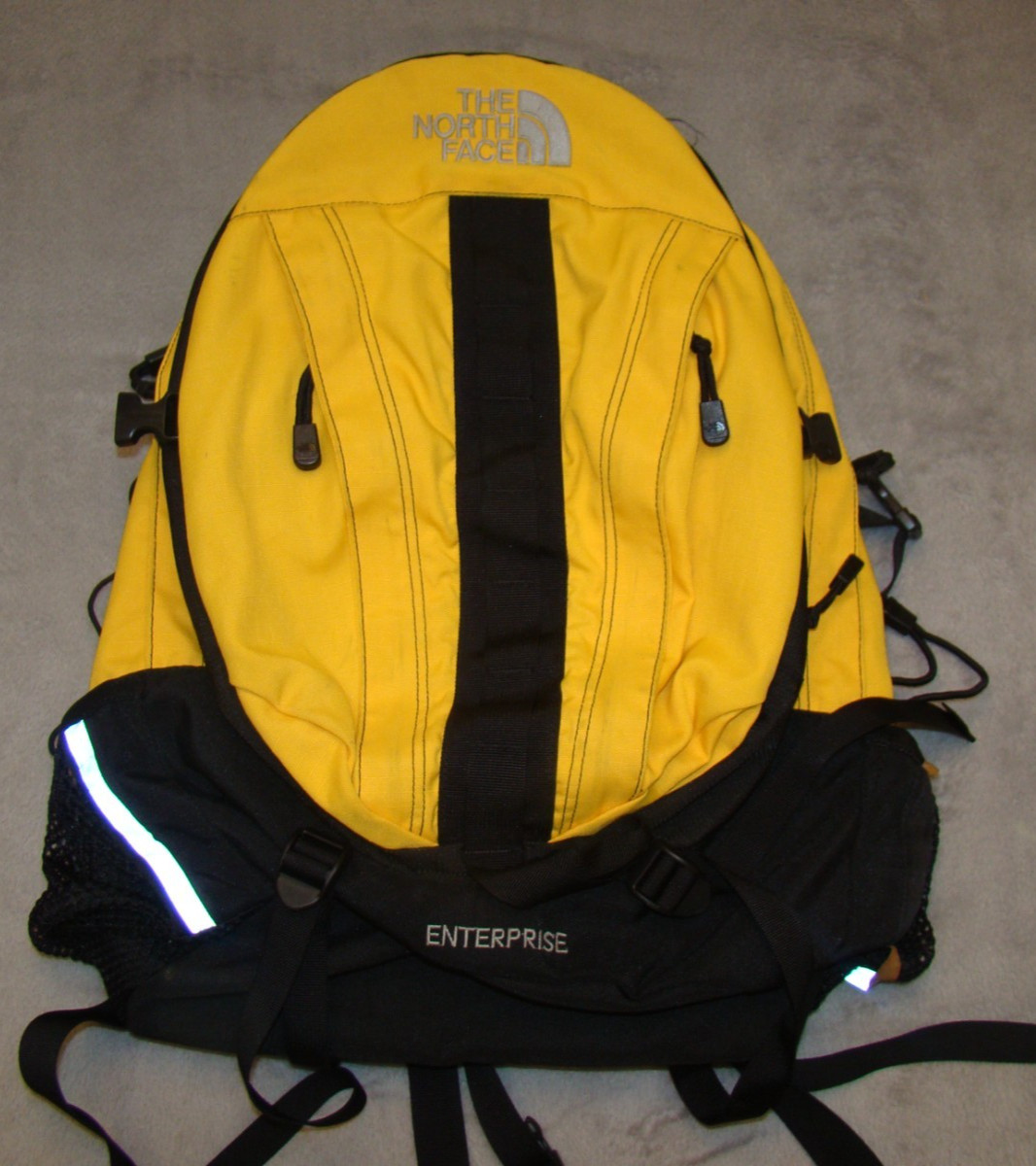 Vintage The North Face Enterprise Backpack Yellow Ripstop Reflective 90s