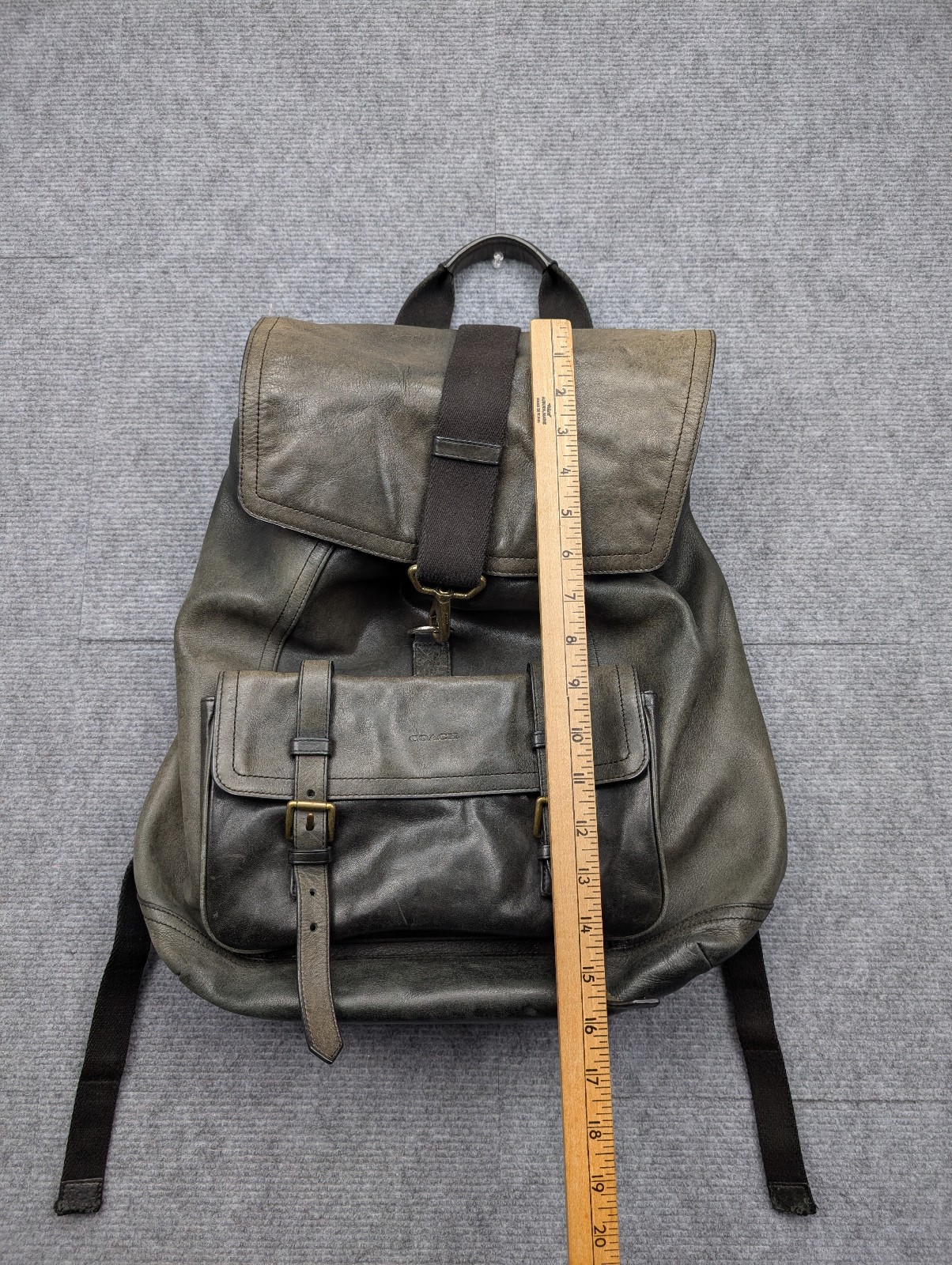 Coach Bleecker Backpack Rucksack Soft Leather Faded Black Timeless Vintage Bag
