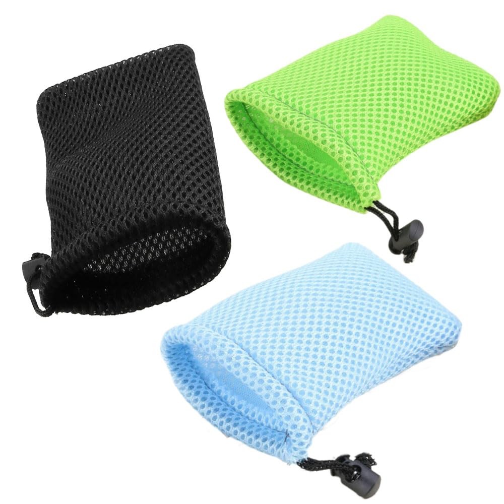 Nylon Mesh Drawstring Bag, 5.9 x 4 Inch Small Storage Pouch String Bags for M…