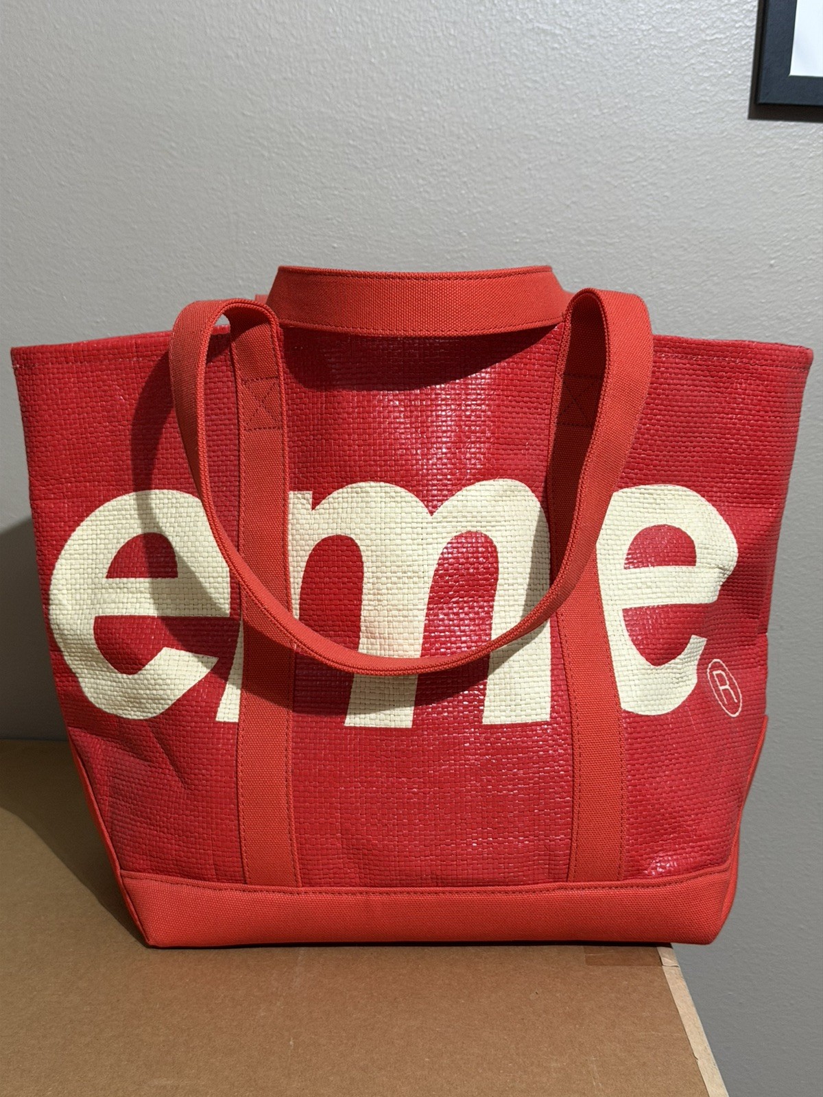 Supreme Raffia Tote Red Spring/Summer 2020 Collection NEW