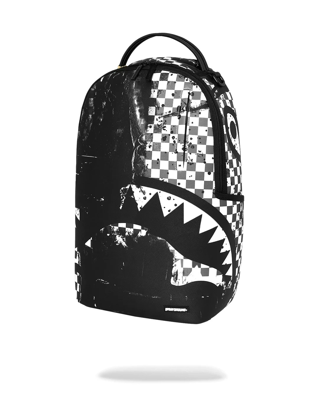 Sprayground CANVAS CHAOS Split Check Backpack🔥New Black Bookbag Kids School Bag