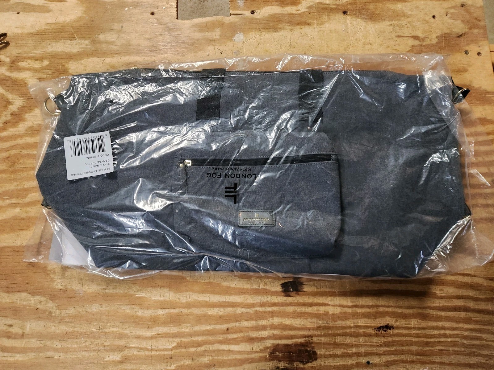 London Fog Canvas Duffel Bag Denim