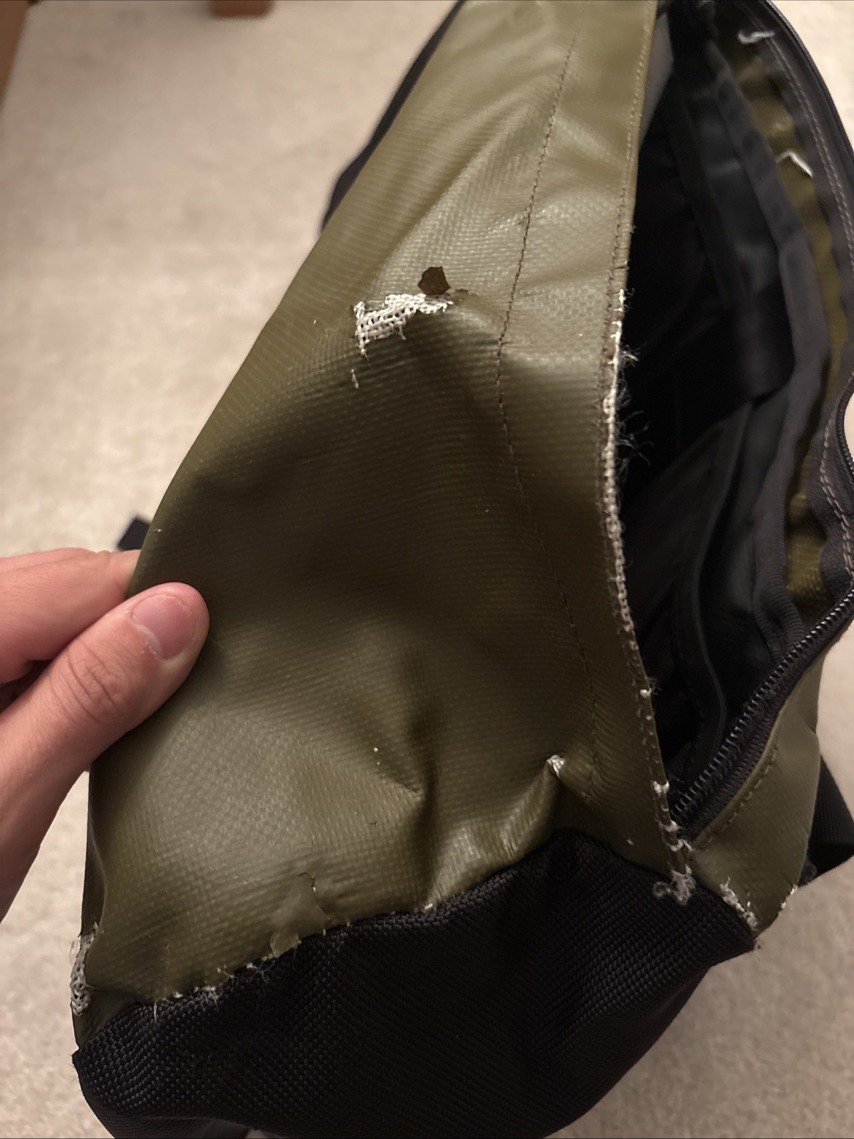 READ Chrome Assault Series Green Olive Water Resistant Rolltop Backpack