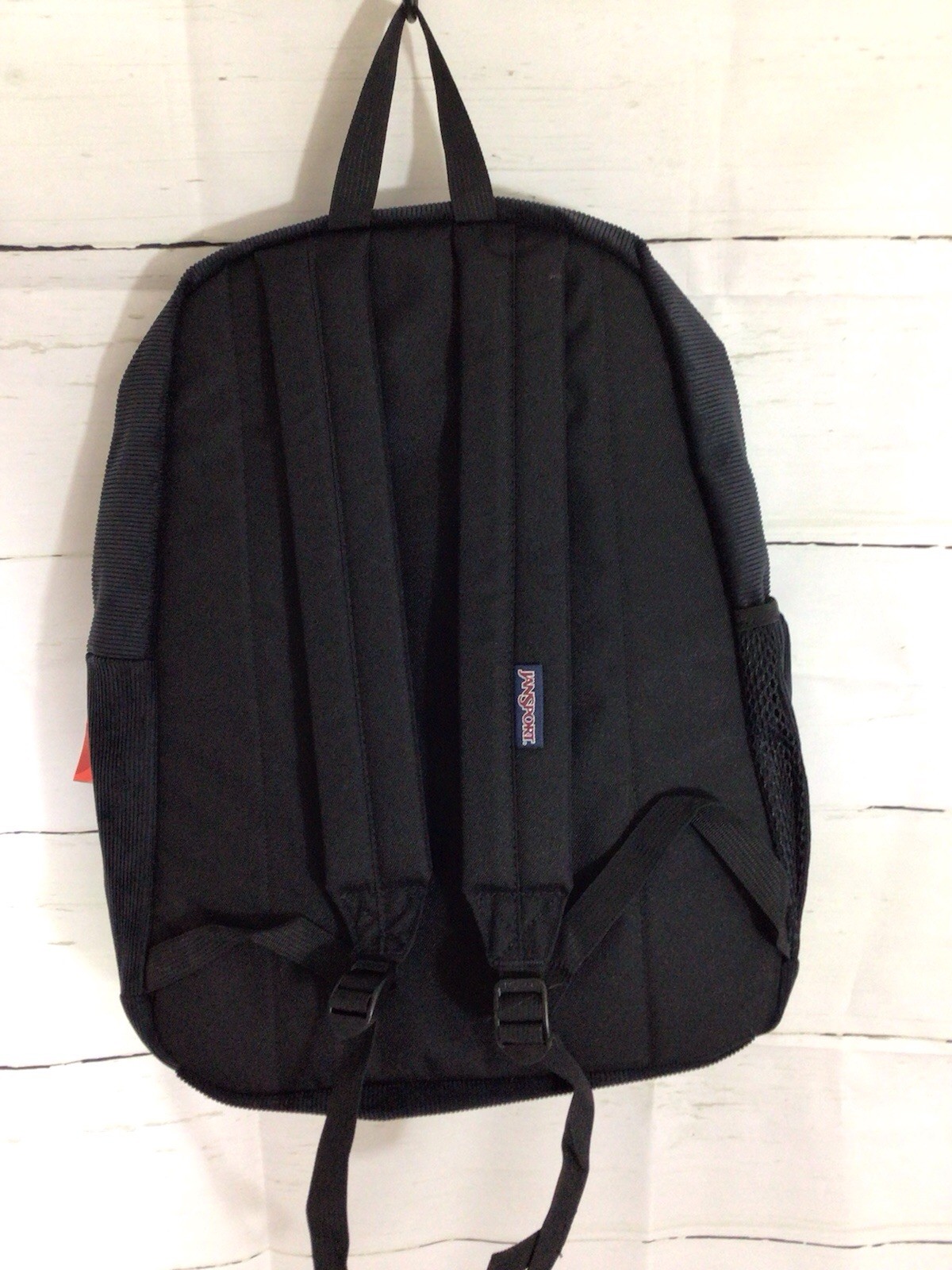 JanSport Black Backpack with Water Bottle Pocket