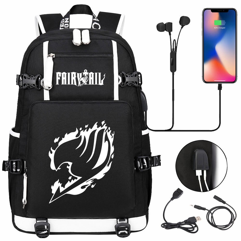 New Anime Cloud USB Laptop Backpack for Teens/ Students, School & Travel Daypack