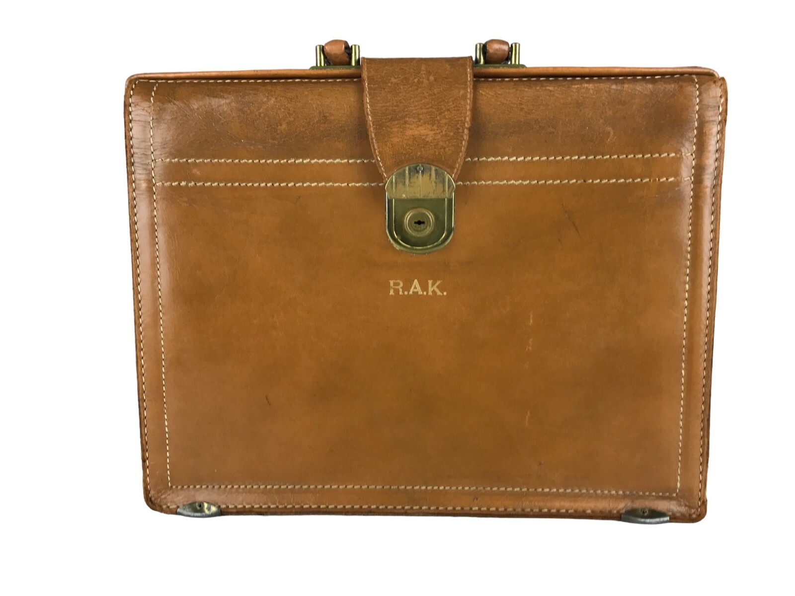 Rexbilt Unisex Adult Brown Leather Top Grain Cowhide Top Handle Briefcase Bag