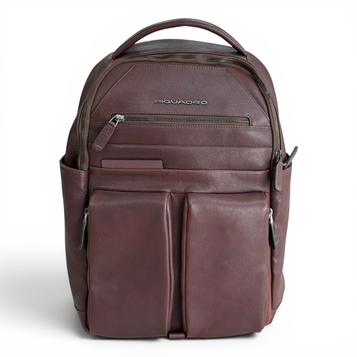 PIQUADRO men’s backpack leather backpack with computer made in Italy notebook