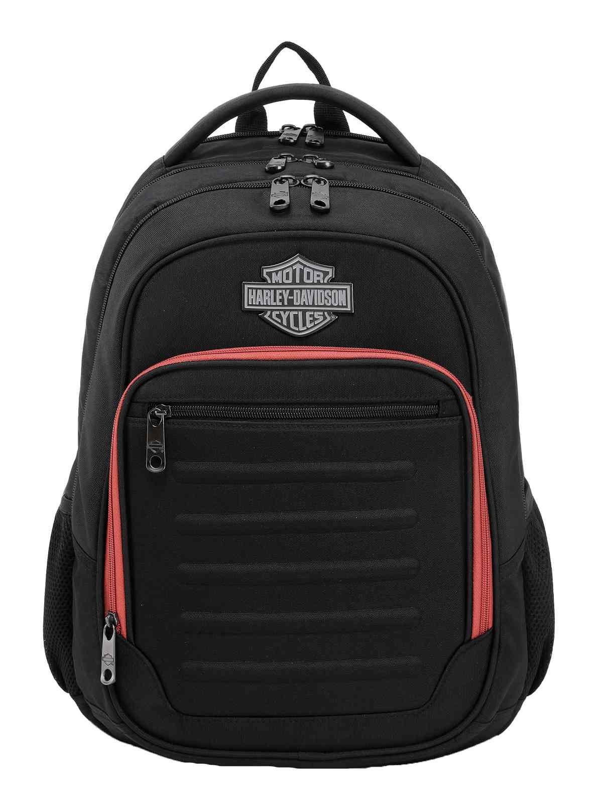 Harley-Davidson Metal Bar & Shield Cruiser Rugged Backpack, Polyester Black