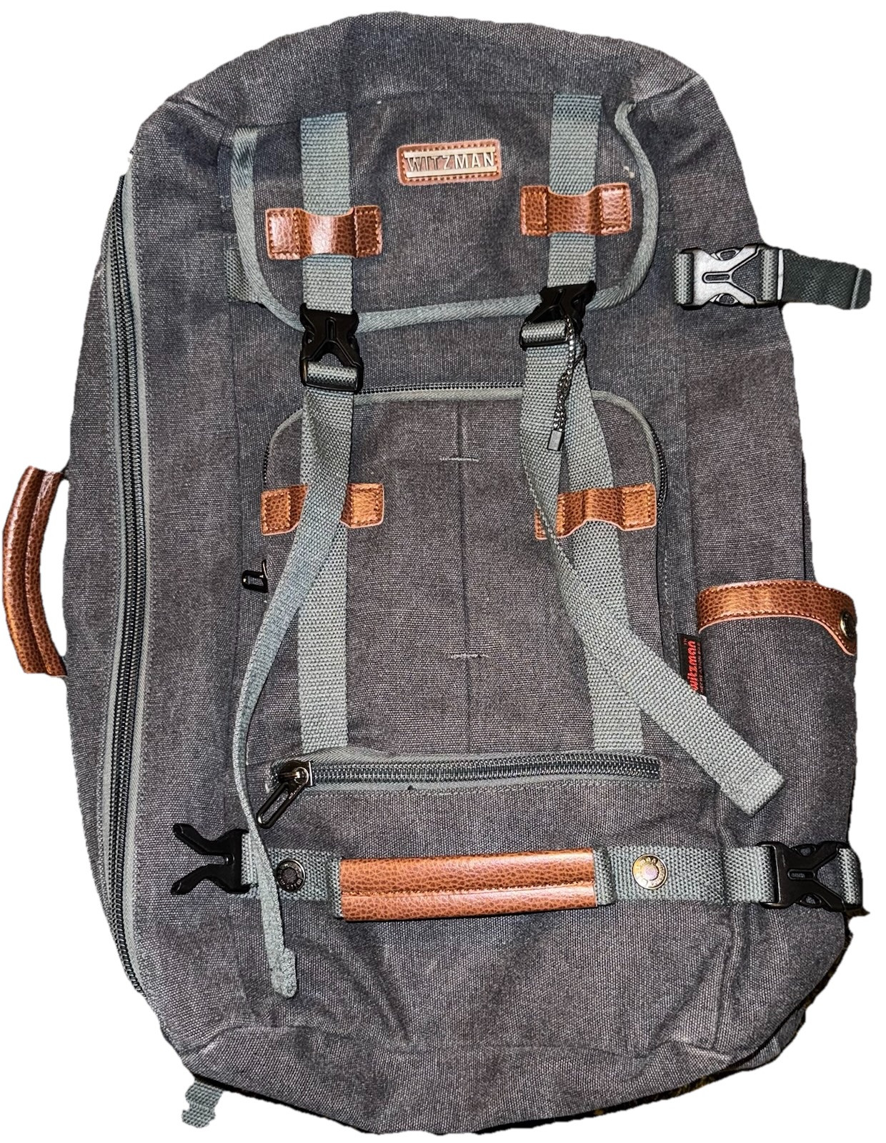 Witzman Canvas Travel Backpack Men Recreation Large Laptop Backpack Carry-on